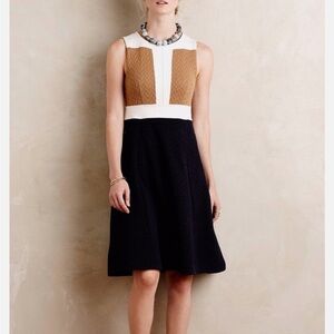 Anthropologie Cabled Colorblock Dress by Maeve - Size 4